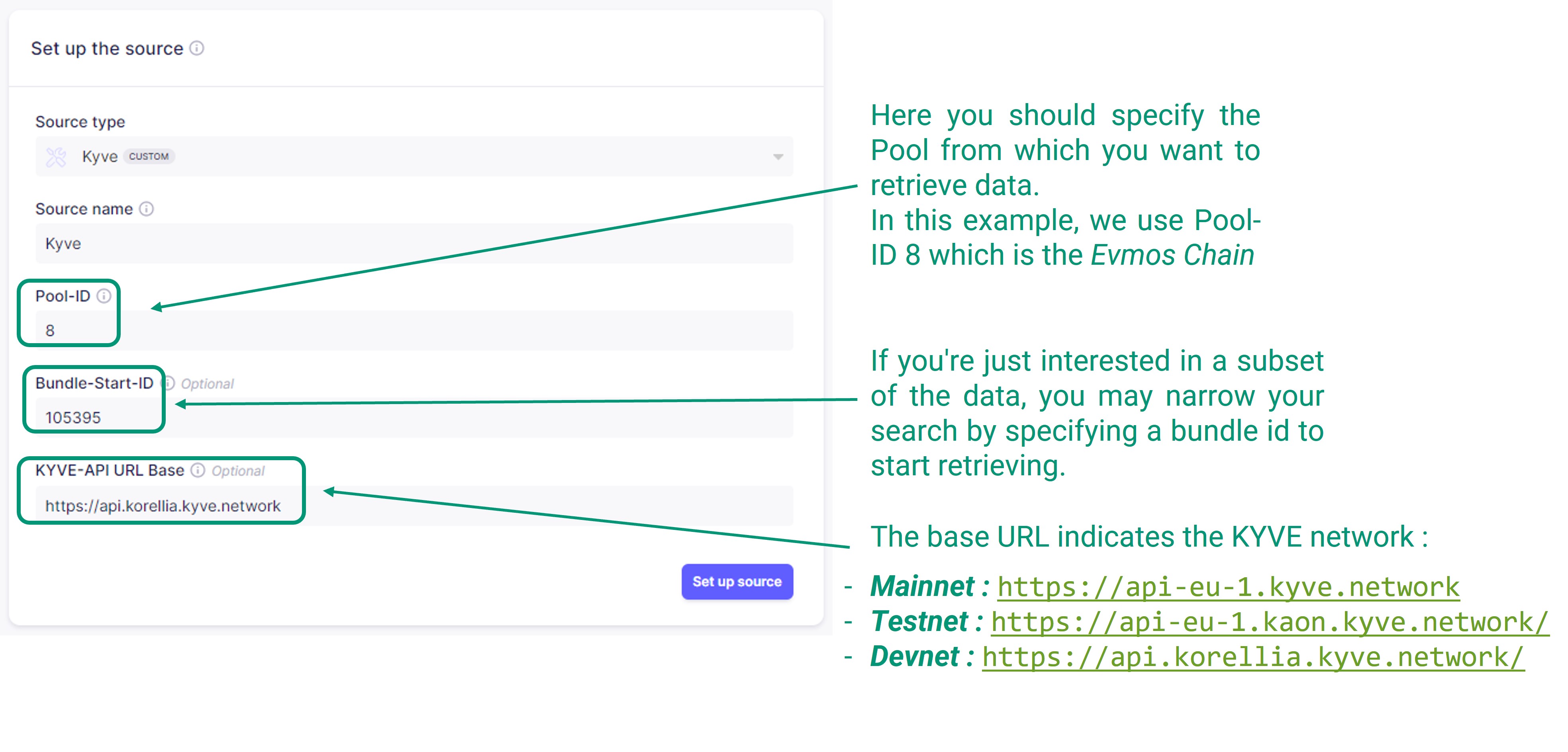 Airbyte set up source